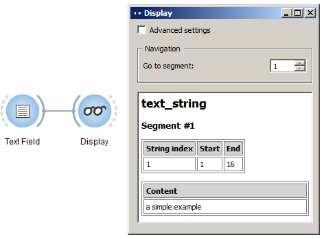 Viewing text with an instance of Display