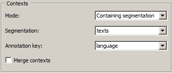 Tagging contexts with annotation values