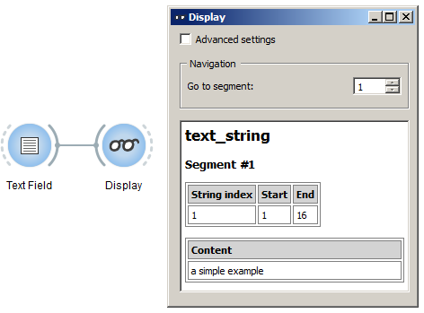 Example usage of widget Display