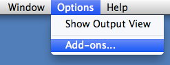 How to open the Add-ons management dialog